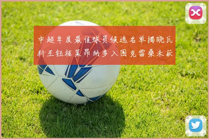 中超年度最佳球员候选名单揭晓瓦科王钰栋莱昂纳多入围克雷桑未获提名